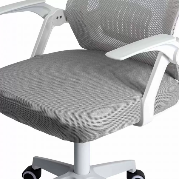 Работен стол в сив цвят.