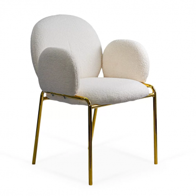 ТРАПЕЗЕН СТОЛ SAMANTA GOLD БУКЛЕ КРЕМ