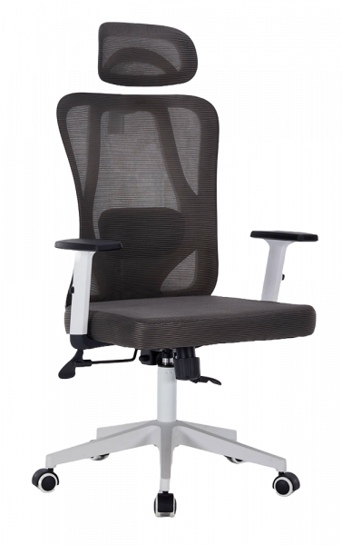 ЕРГОНОМИЧЕН СТОЛ VELLA МЕШ ТЪМНОСИВ