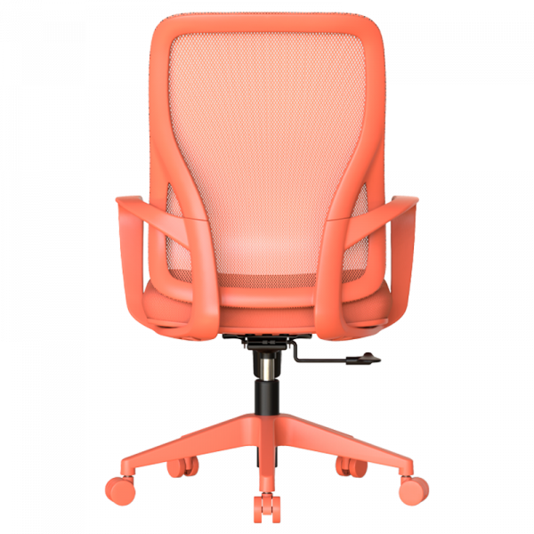 Оранжев стол за бюро.