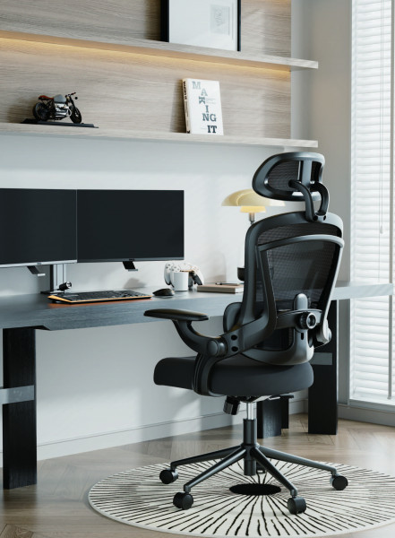 ЕРГОНОМИЧЕН СТОЛ ELORA СИВ