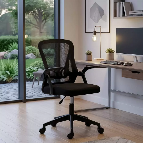 Черен офис стол.