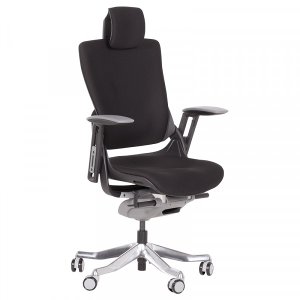 Ергономичен стол в черен цвят.