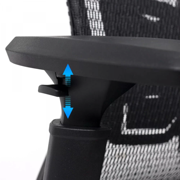 Ергономичен стол в черен цвят.