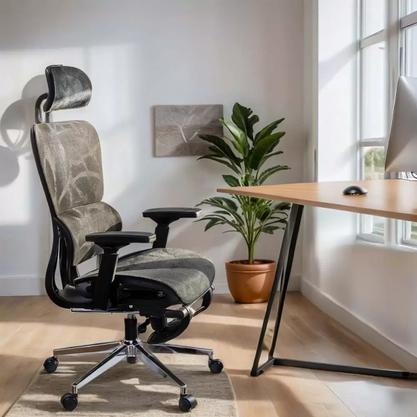 EРГОНОМИЧЕН СТОЛ DILAN ХРОМ ЧЕРЕН