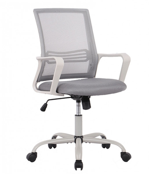 Работен стол в сив цвят.