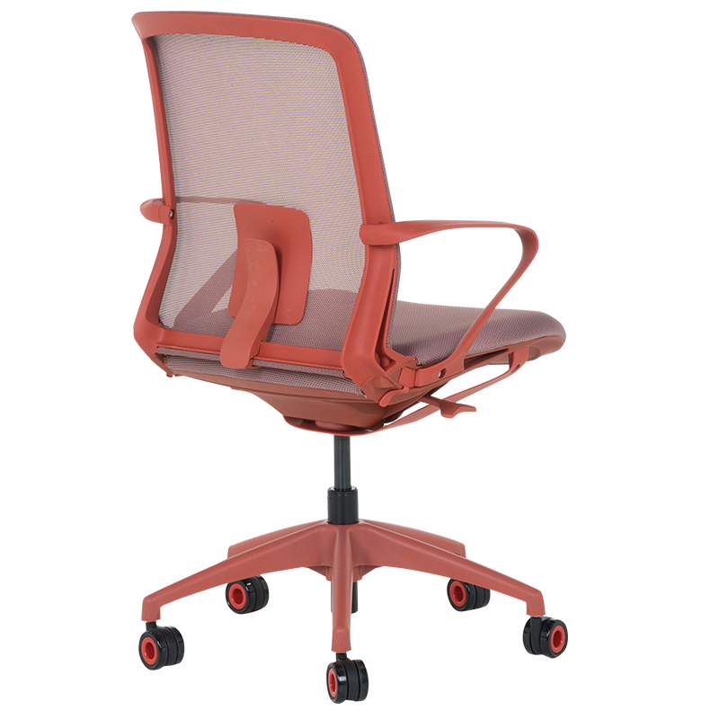 Работен стол в червен цвят.