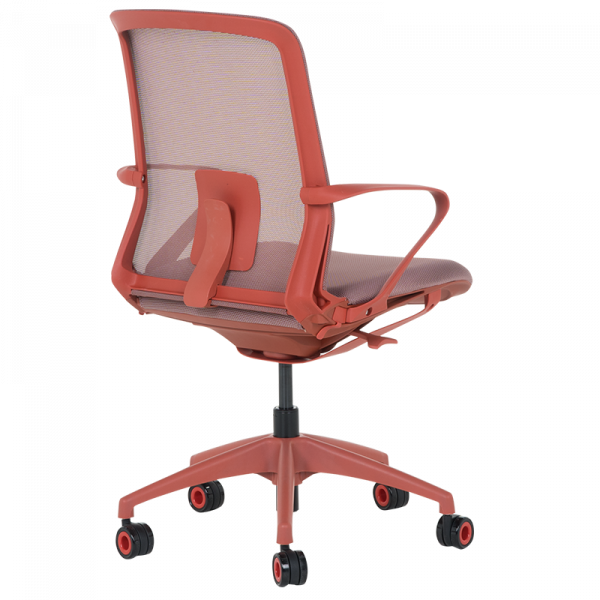 Работен стол в червен цвят.