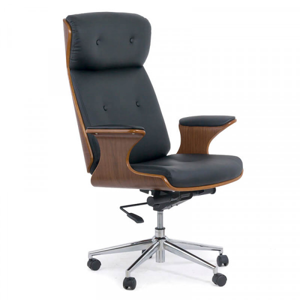 Директорски стол в сив цвят.