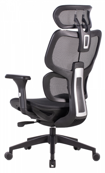 Черен ергономичен стол. 