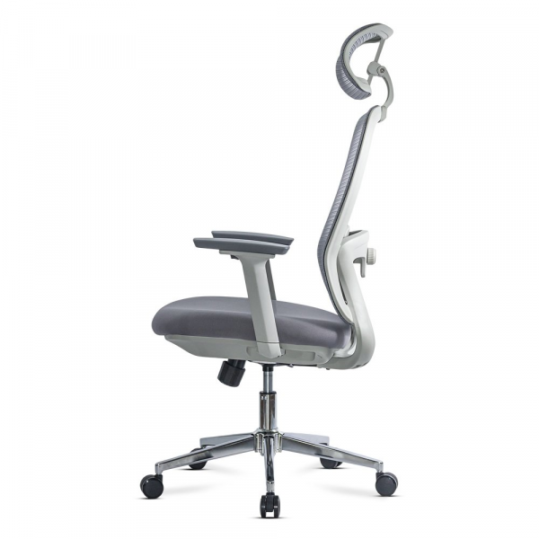 Сив ергономичен стол.