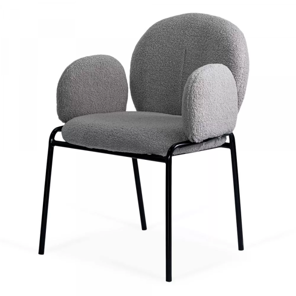 Сив трапезен стол.