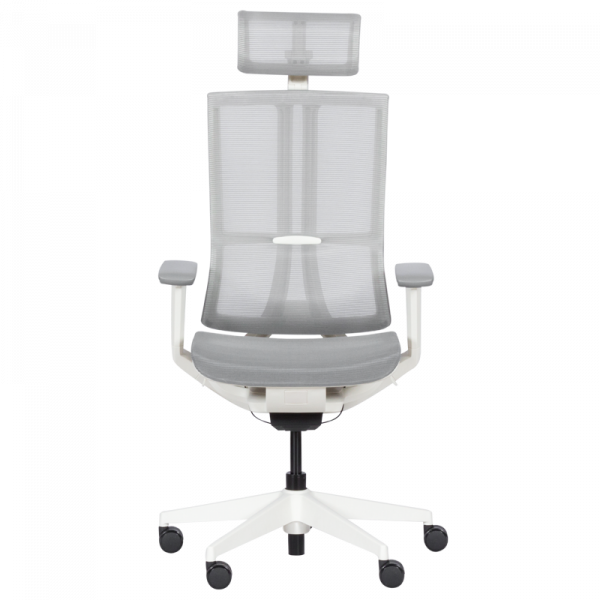 Ергономичен стол в сив цвят.