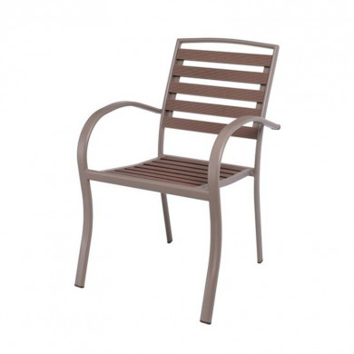 ГРАДИНСКИ СТОЛ LARISA ПЯСЪЧНО БЕЖОВ + ОРЕХ