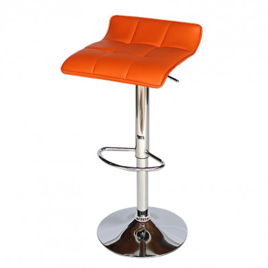 БАР СТОЛ CALIPSO 5 ЕКО КОЖА ОРАНЖЕВ