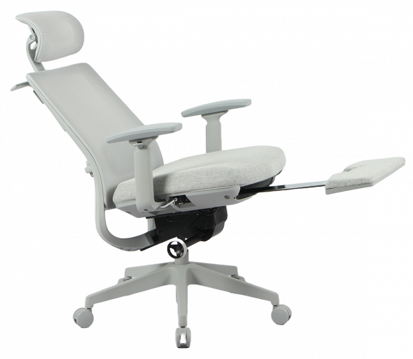 Сив ергономичен стол.