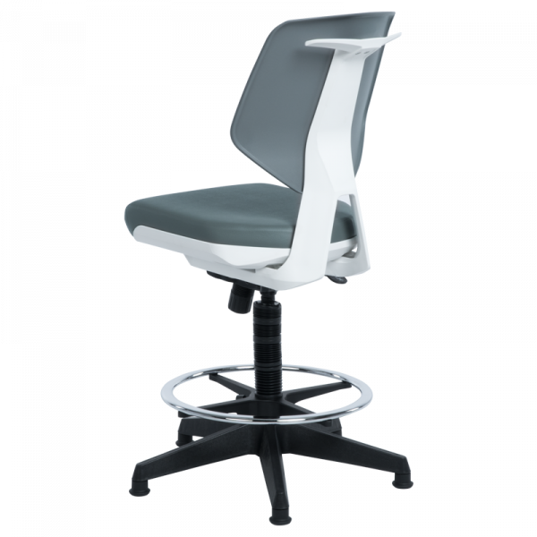 Работен стол в сив цвят.