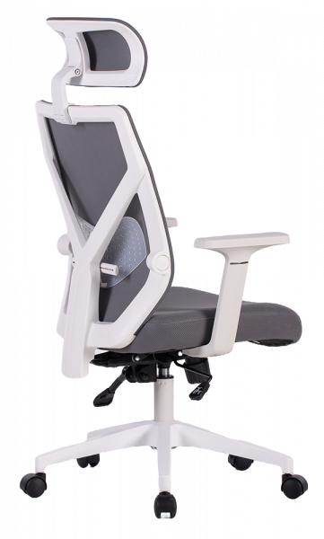 Сив ергономичен стол.