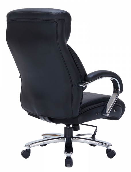 Черен директорски стол в естествена кожа.