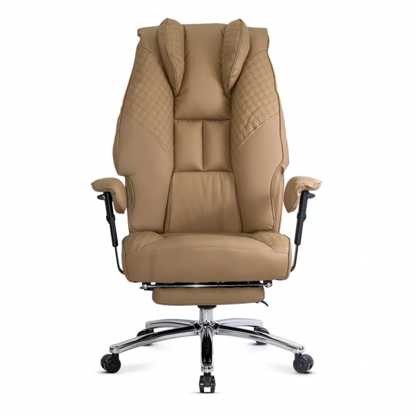 Бежов директорски стол с регулируеми подлакътници.