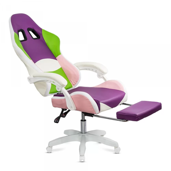 Геймърски стол в розов цвят.