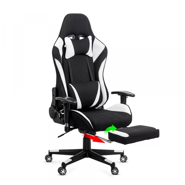 Геймърски стол в бял цвят.