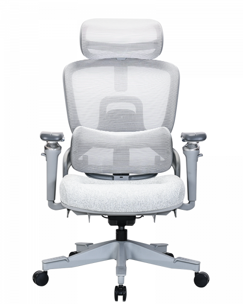 Сив ергономичен стол.