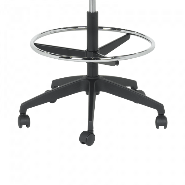 ОФИС СТОЛ 7556 BLACK, ДАМАСКА + МЕШ, СИВ