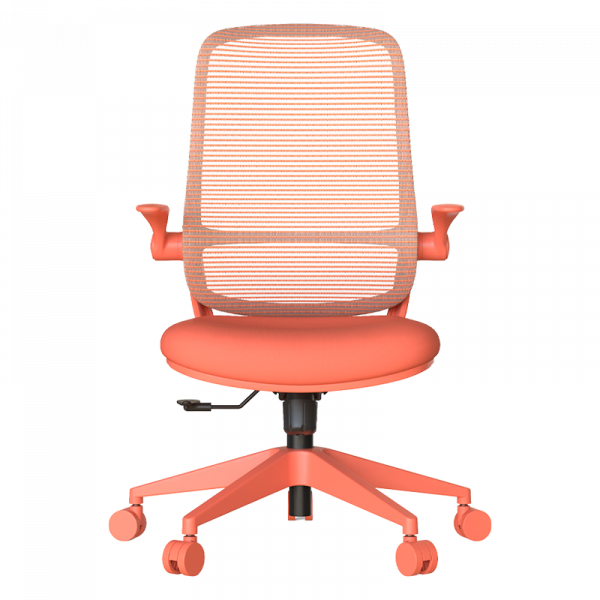 Оранжев ергономичен стол.