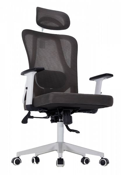 ЕРГОНОМИЧЕН СТОЛ VELLA МЕШ ТЪМНОСИВ