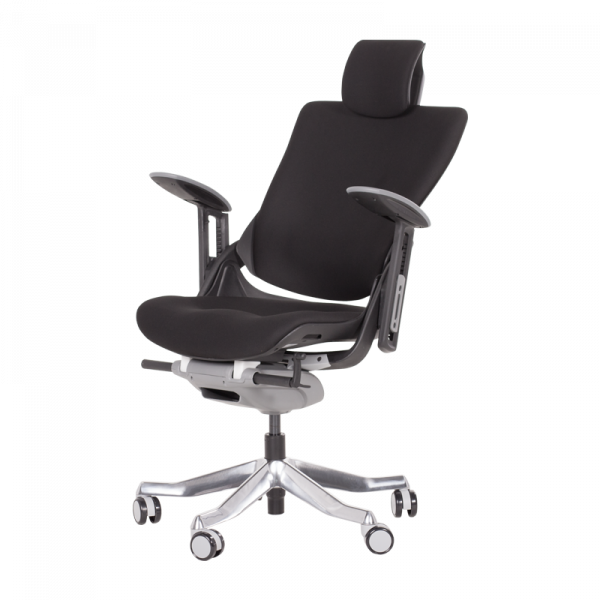 Ергономичен стол в черен цвят.