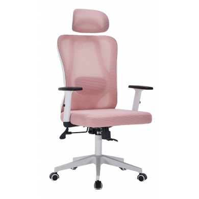 ЕРГОНОМИЧЕН СТОЛ VELLA МЕШ РОЗОВ