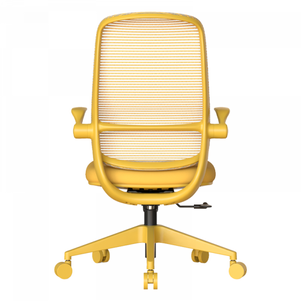 Жълт ергономичен стол.