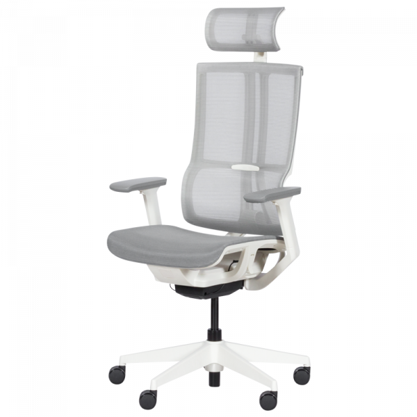 Ергономичен стол в сив цвят.