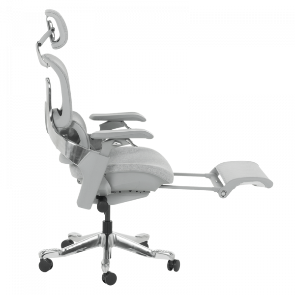 Сив ергономичен стол Dole White.