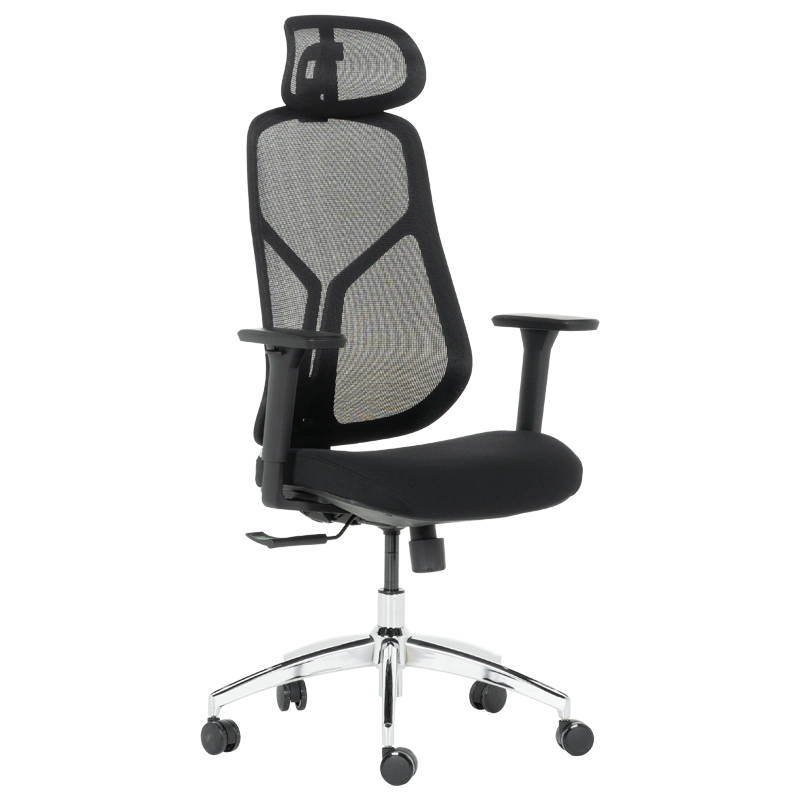 Ергономичен стол в черен цвят.