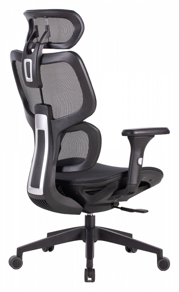 Черен ергономичен стол. 