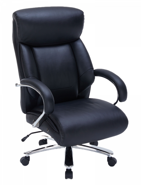 Черен директорски стол в естествена кожа.