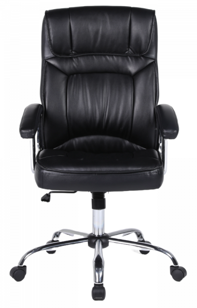 Черен кожен стол.