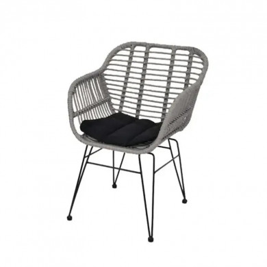 ГРАДИНСКИ СТОЛ SAMIRA  СИВ + ЧЕРЕН