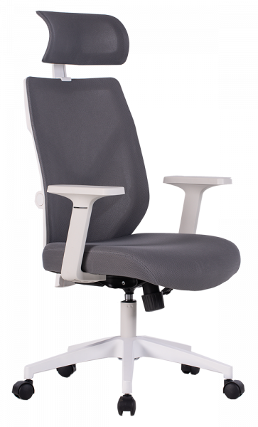 Сив ергономичен стол.