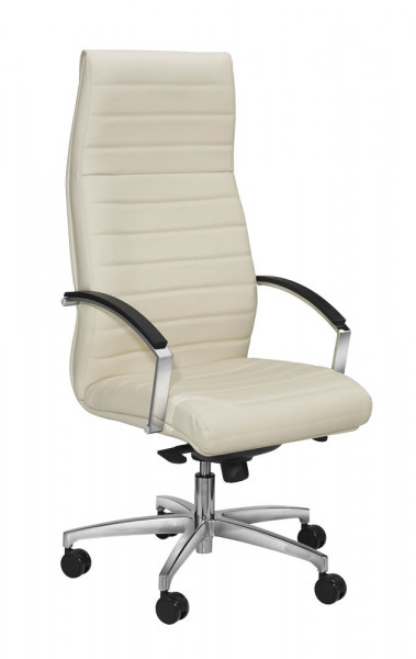 ДИРЕКТОРСКИ СТОЛ LYNX STEEL ЕСТЕСТВЕНА КОЖА SD 06 СЛОНОВА КОСТ