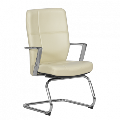 ПОСЕТИТЕЛСКИ СТОЛ SIENA LUX ЕСТЕСТВЕНА КОЖА КРЕМ