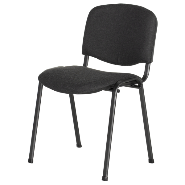 Посетителски стол в цвят графит.