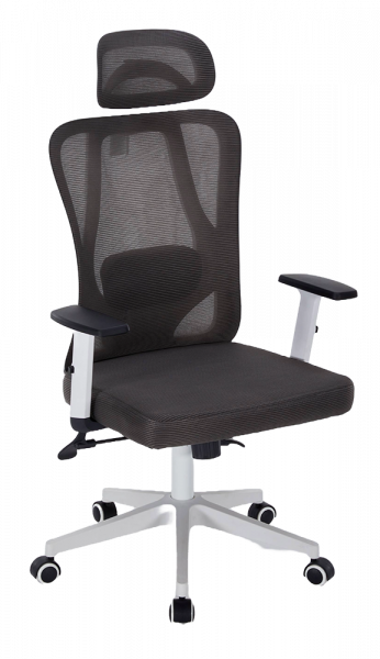 ЕРГОНОМИЧЕН СТОЛ VELLA МЕШ ТЪМНОСИВ