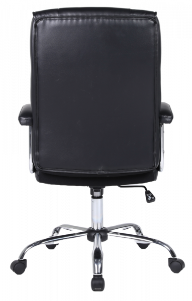 Черен кожен стол.