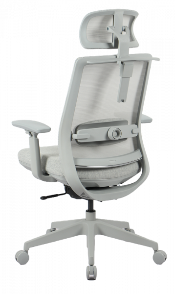 Сив ергономичен стол.