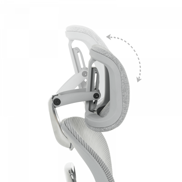 Сив ергономичен стол Dole White.