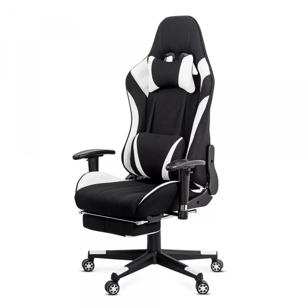 Геймърски стол в бял цвят.