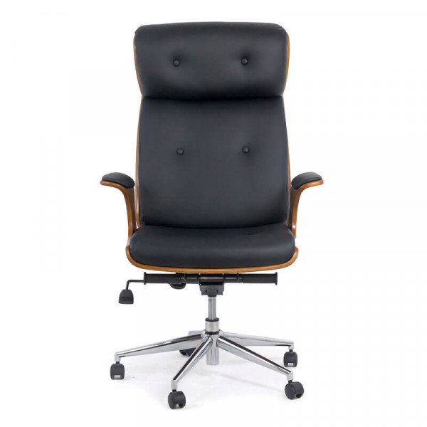 Работен стол в розов цвят.